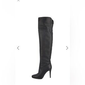Jimmy Choo Sleek Black Over-the-Knee Boots 37